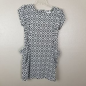 Rose Republic B/W Short Sleeve Mini Dress L